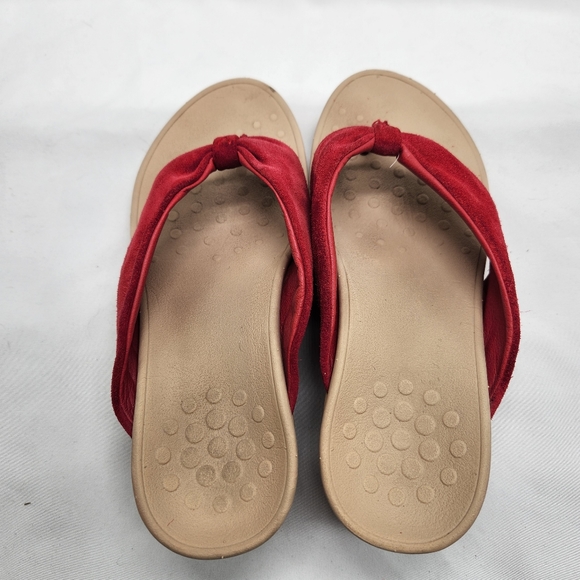Vionic Red Slip On Thong Sandals - Picture 9 of 14